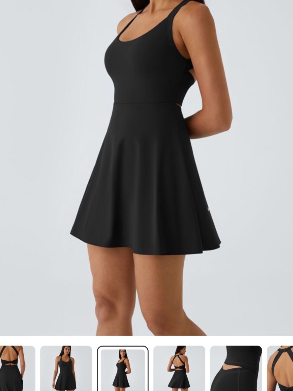 ✨HP✨HALARA SoftlyZero™ Airy Backless Twisted Flare Low Support Active Dress